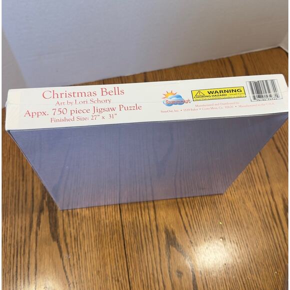 RARE 2014 SunsOut Christmas Bell Shaped Puzzle 750 Pc Lori Schory NEW SEALED HTF - Picture 6 of 10